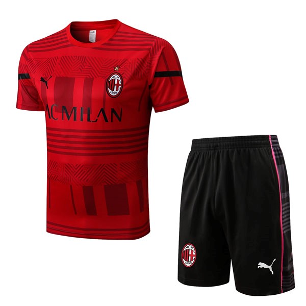 Camiseta Entrenamiento AC Milan Conjunto Completo 2022 2023 Rojo